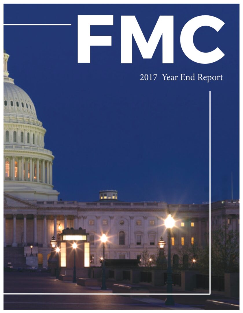 A cover of the 2 0 1 7 year end report.